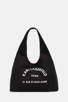 Karl Lagerfeld geanta de bumbac K/RSG culoarea negru, B1W50015 imagine
