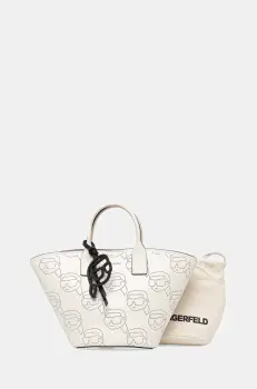 Karl Lagerfeld geanta de piele culoarea bej, A1W30492 imagine