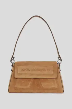 Karl Lagerfeld geanta de piele culoarea maro, A3W30064 imagine