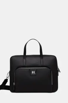Karl Lagerfeld geanta de piele culoarea negru, A1M30098 imagine