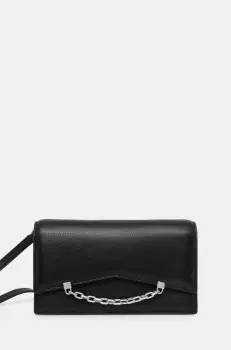 Karl Lagerfeld geanta de piele culoarea negru, A1W32037 imagine