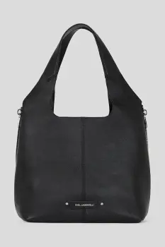 Karl Lagerfeld geanta de piele culoarea negru, A3W30080 imagine
