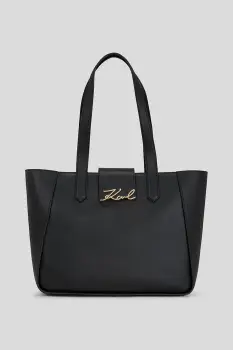 Karl Lagerfeld geanta de piele culoarea negru, A3W30133 imagine