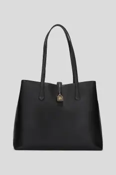 Karl Lagerfeld geanta de piele culoarea negru, A3W30150 imagine