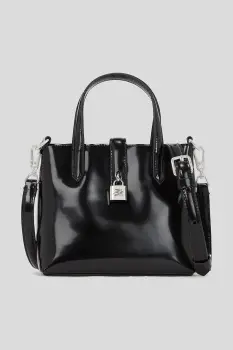 Karl Lagerfeld geanta de piele culoarea negru, A3W30288 imagine