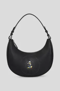 Karl Lagerfeld geanta de piele KL X DISNEY culoarea negru, A3W30267 imagine