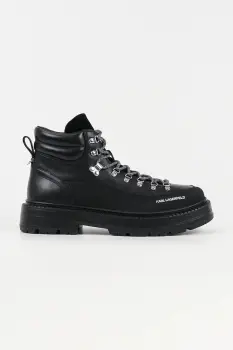 Karl Lagerfeld ghete de piele MILES HIKER culoarea negru, KL10245 imagine