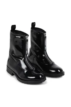 Karl Lagerfeld ghete din piele pentru copii culoarea negru, Z30305 imagine