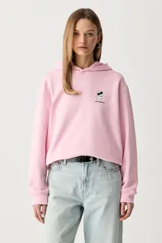 Karl Lagerfeld hanorac cu gluga pentru femei cu bumbac IKON imagine