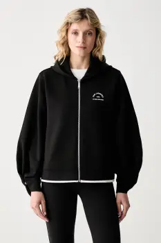 Karl Lagerfeld hanorac cu gluga pentru femei din modal imagine