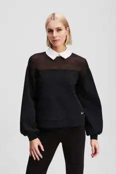 Karl Lagerfeld hanorac de bumbac culoarea negru, uni, A3W20002 imagine