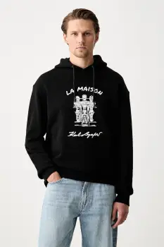Karl Lagerfeld hanorac oversized pentru barbati din bumbac imagine