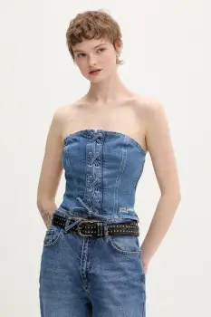 Karl Lagerfeld Jeans bluza cu corset pentru femei, din bumbac imagine