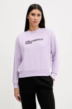 Karl Lagerfeld Jeans bluza culoarea alb, cu imprimeu, A1W20005 imagine