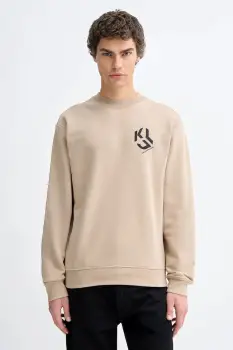 Karl Lagerfeld Jeans bluza culoarea bej, cu imprimeu, B1M20050 imagine