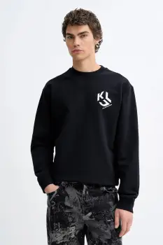 Karl Lagerfeld Jeans bluza culoarea negru, cu imprimeu, B1M20050 imagine