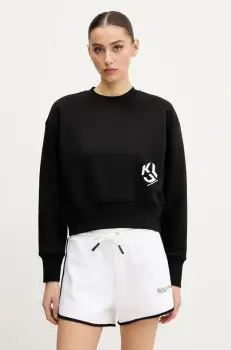 Karl Lagerfeld Jeans bluza femei, culoarea negru, cu imprimeu, A2W20052 imagine