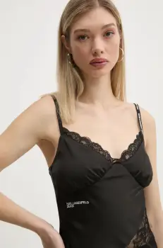 Karl Lagerfeld Jeans bluza femei, culoarea negru, uni, A1W11009 imagine