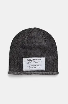 Karl Lagerfeld Jeans caciula culoarea gri, bumbac, A1W33209 imagine