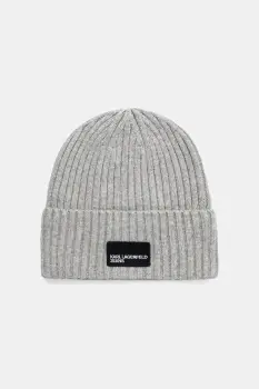 Karl Lagerfeld Jeans caciula de lana culoarea gri, A3W33111 imagine