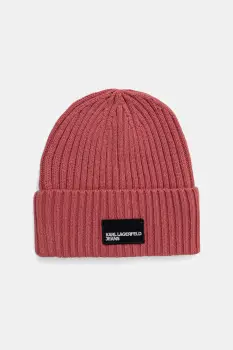 Karl Lagerfeld Jeans caciula de lana culoarea roz, A3W33111 imagine