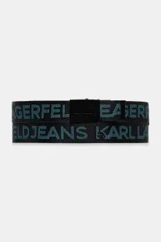 Karl Lagerfeld Jeans curea cu doua fete culoarea verde, A1M33131 imagine