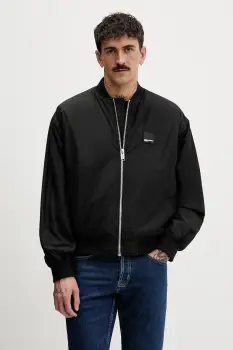 Karl Lagerfeld Jeans geaca bomber culoarea negru, de tranzitie, oversize, B1M15015 imagine