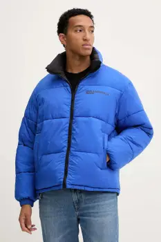 Karl Lagerfeld Jeans geaca cu doua fete culoarea negru, de iarna, oversize, A4M15033 imagine