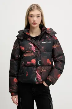 Karl Lagerfeld Jeans geaca culoarea negru, de iarna, oversize, A4W15025 imagine