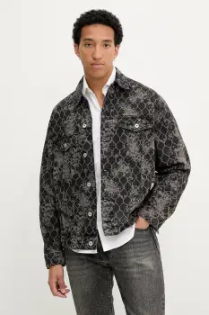 Karl Lagerfeld Jeans geaca din denim culoarea negru, de tranzitie, A3M14009 imagine