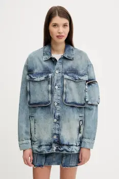 Karl Lagerfeld Jeans geaca din denim de tranzitie, oversize, A3W14011 imagine