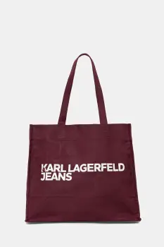 Karl Lagerfeld Jeans geanta de bumbac culoarea roz, A1W50002 imagine