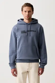 Karl Lagerfeld Jeans hanorac cu gluga pentru barbati cu bumbac imagine