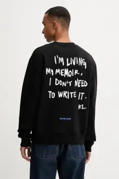 Karl Lagerfeld Jeans hanorac de bumbac culoarea negru, cu imprimeu, A4M20026 imagine