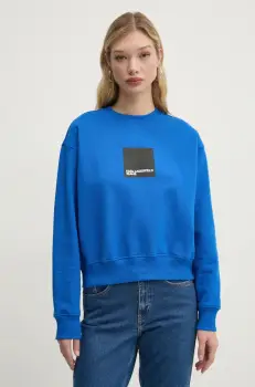 Karl Lagerfeld Jeans hanorac de bumbac femei, cu imprimeu, A1W20006 imagine