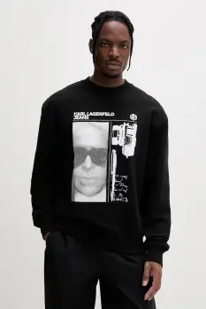 Karl Lagerfeld Jeans hanorac oversized pentru barbati, din bumbac imagine