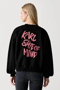 Karl Lagerfeld Jeans hanorac oversized pentru femei din bumbac imagine