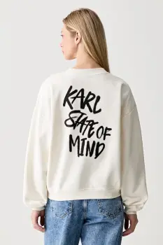 Karl Lagerfeld Jeans hanorac oversized pentru femei din bumbac imagine