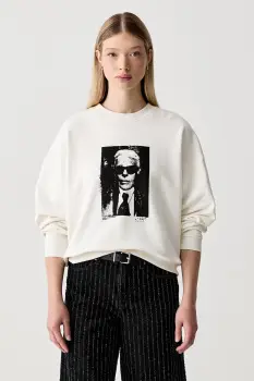 Karl Lagerfeld Jeans hanorac pentru femei din bumbac imagine