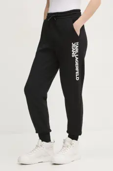 Karl Lagerfeld Jeans pantaloni de trening culoarea negru, cu imprimeu, A1W10058 imagine