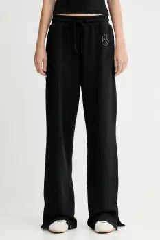 Karl Lagerfeld Jeans pantaloni de trening din bumbac culoarea negru, cu imprimeu, A4W10080 imagine