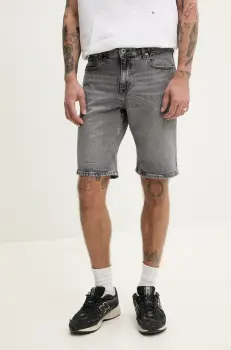 Karl Lagerfeld Jeans pantaloni scurti jeans barbati, culoarea gri, A2M10082 imagine