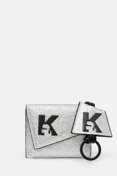 Karl Lagerfeld Jeans portofel + breloc culoarea argintiu, A4W32063 imagine