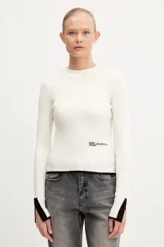 Karl Lagerfeld Jeans pulover culoarea bej, light, A3W18006 imagine