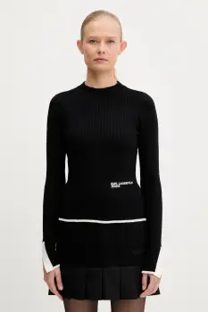 Karl Lagerfeld Jeans pulover culoarea negru, light, A3W18006 imagine