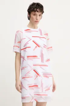 Karl Lagerfeld Jeans rochie culoarea alb, mini, drept, A2W13031 imagine