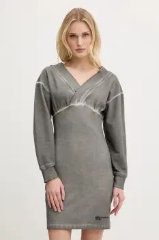 Karl Lagerfeld Jeans rochie culoarea gri, mini, mulata, A3W13012 imagine