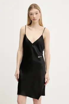 Karl Lagerfeld Jeans rochie culoarea negru, mini, drept, A3W13045 imagine