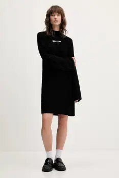 Karl Lagerfeld Jeans rochie culoarea negru, mini, drept, A4W13012 imagine