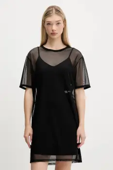 Karl Lagerfeld Jeans rochie culoarea negru, mini, drept, A4W13048 imagine